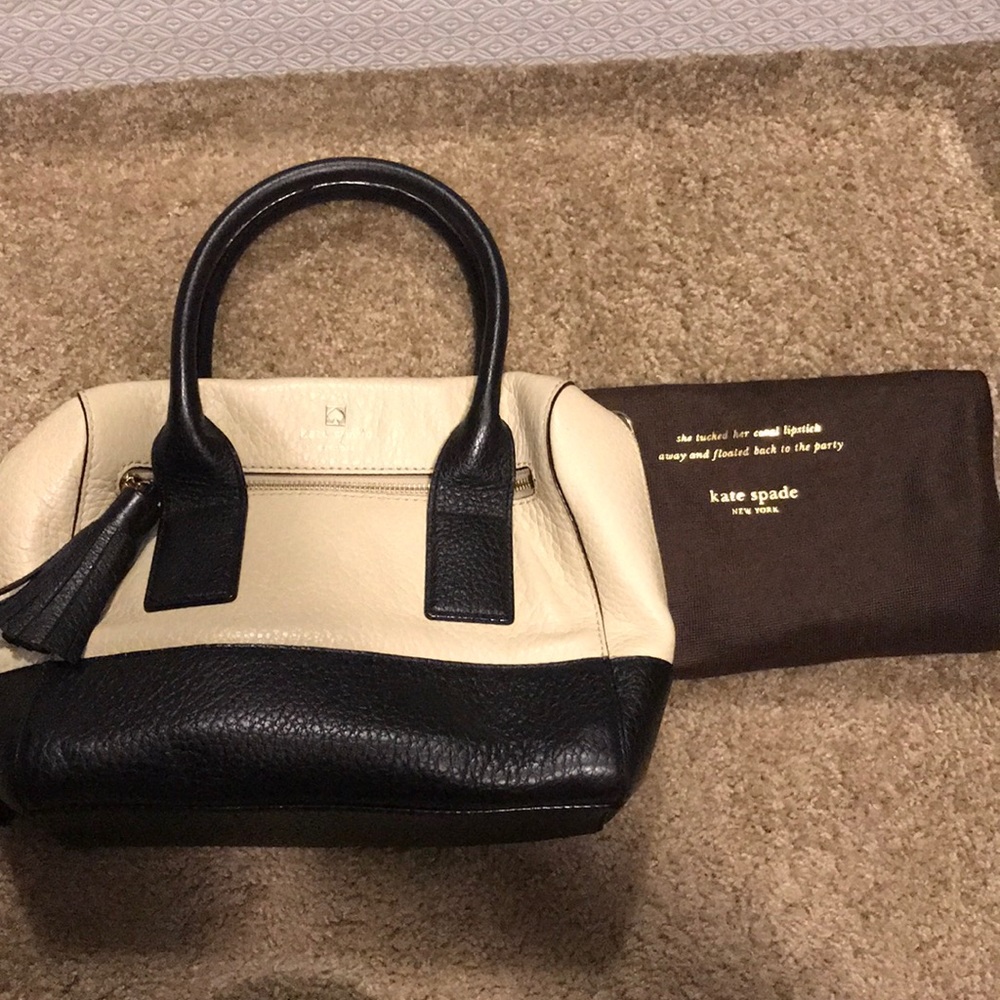 Kate Spade black and off white purse